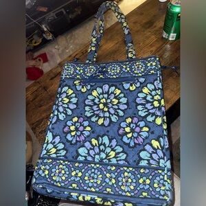 Vera Bradley Laptop Tote bag in the retired "Indigo Pop" pattern